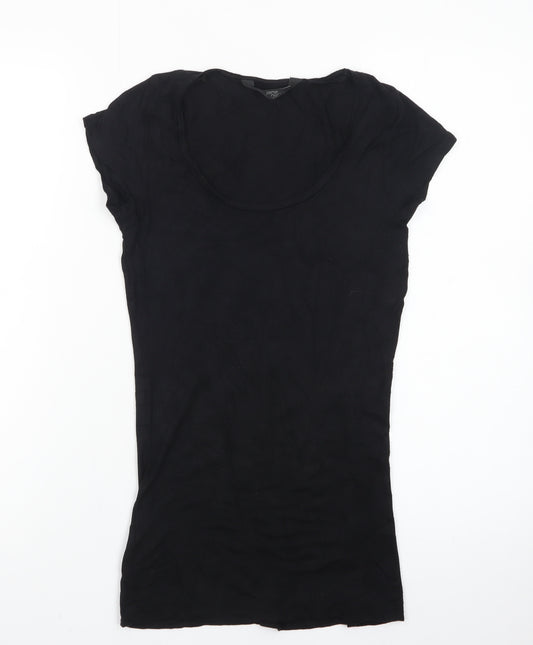 Jane Norman Women's Black Size 10 Scoop Neck Slim T-Shirt