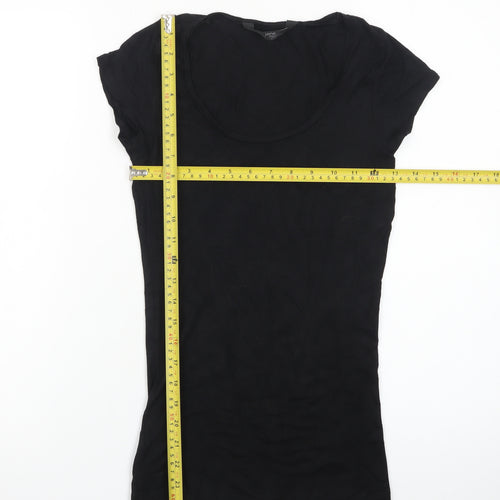 Jane Norman Women's Black Size 10 Scoop Neck Slim T-Shirt