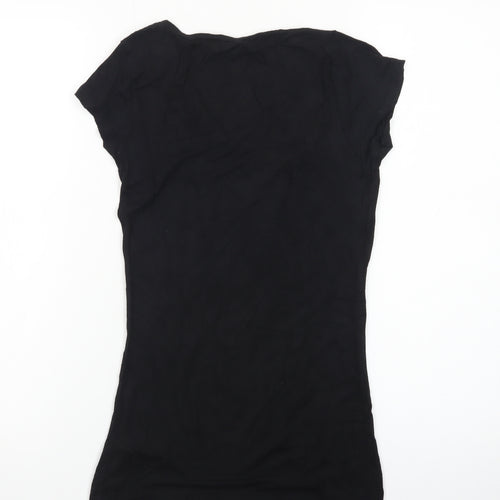 Jane Norman Women's Black Size 10 Scoop Neck Slim T-Shirt
