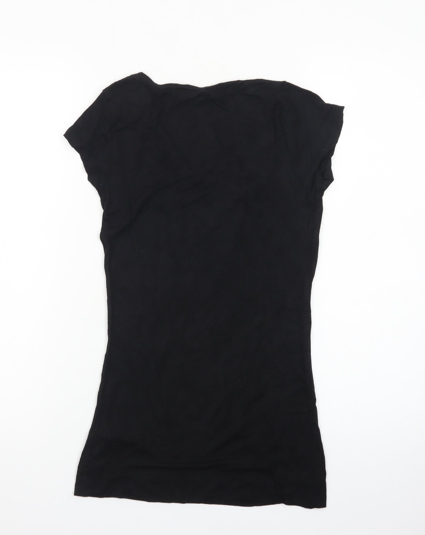 Jane Norman Women's Black Size 10 Scoop Neck Slim T-Shirt