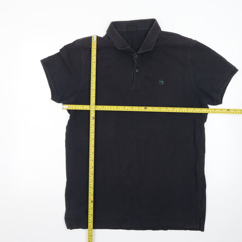 Scotch & Soda Men's Black Cotton Polo Shirt XL Regular Fit