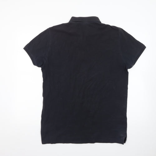 Scotch & Soda Men's Black Cotton Polo Shirt XL Regular Fit