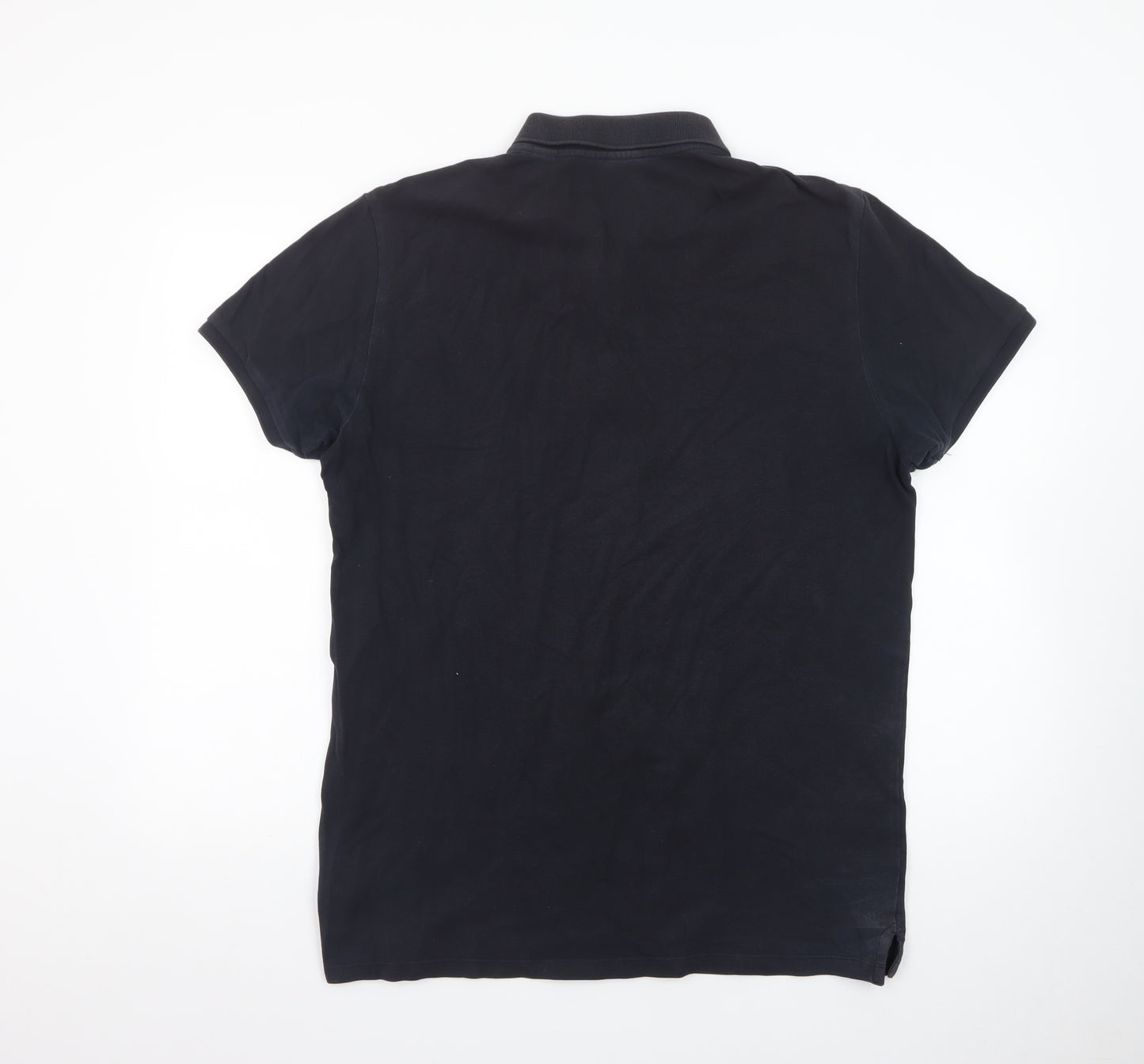 Scotch & Soda Men's Black Cotton Polo Shirt XL Regular Fit