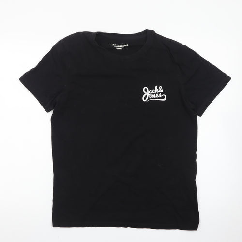 Jack & Jones Originals Men's Black Regular Fit Cotton T-Shirt Size S
