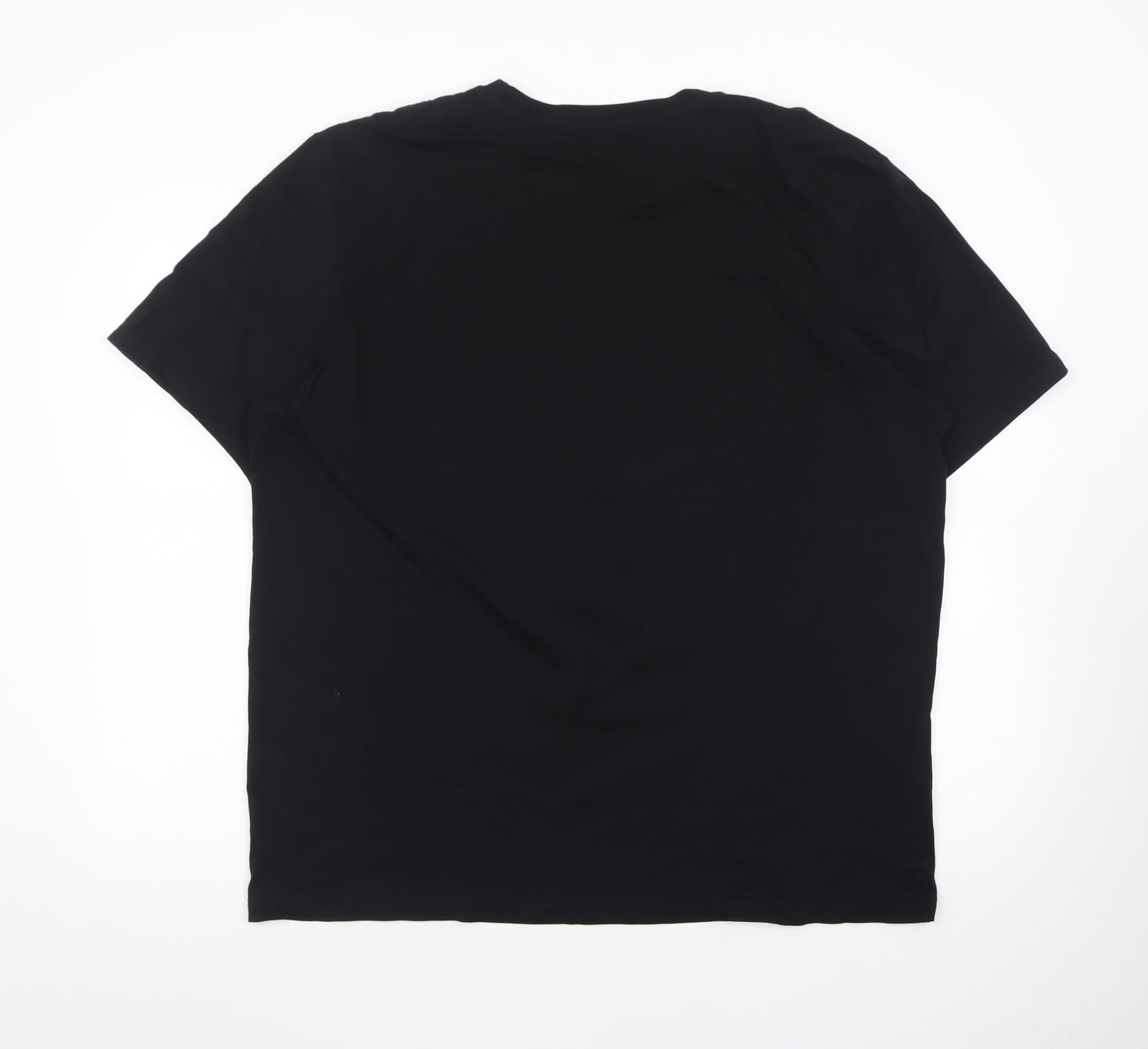 Next Men's Black XL Regular Fit Graphic Print Cotton T-Shirt