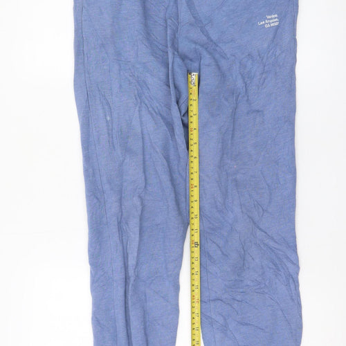 Zara Women Blue Jogger Trousers S Elastic Waist Casual