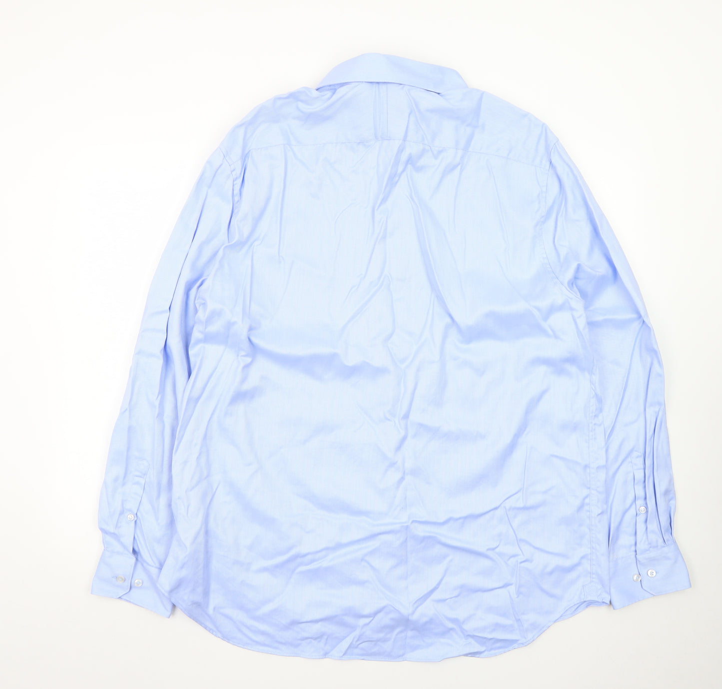 Marks and Spencer Men’s Blue Tailored Fit Cotton Dress Shirt 18”