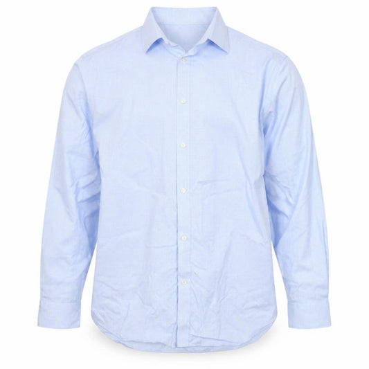 Marks and Spencer Men’s Blue Regular Fit Non-Iron Long Sleeve Dress Shirt 42cm