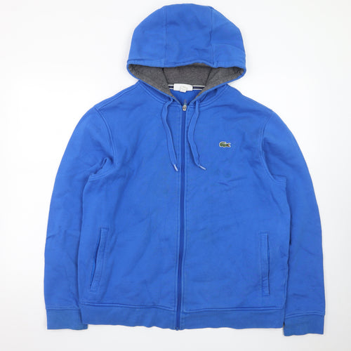 Lacoste Men's Blue Full Zip Hoodie XL Fleece Sweatshirt
