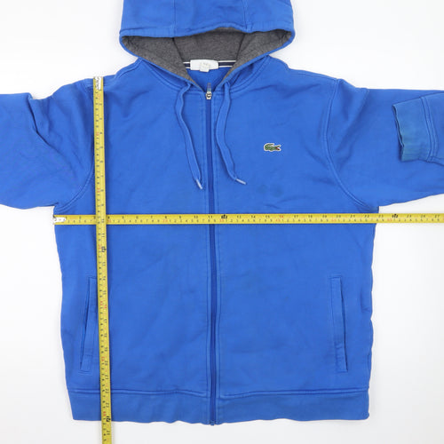 Lacoste Men's Blue Full Zip Hoodie XL Fleece Sweatshirt