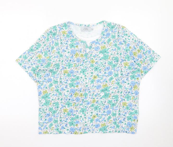 Honor Millburn Women's Multicoloured Floral Cotton T-Shirt Size 18-20