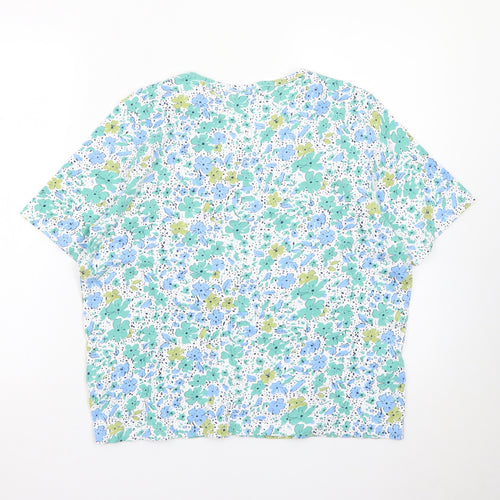 Honor Millburn Women's Multicoloured Floral Cotton T-Shirt Size 18-20