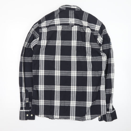 Diesel Men's Black Checked Long Sleeve Button-Up Shirt Size L