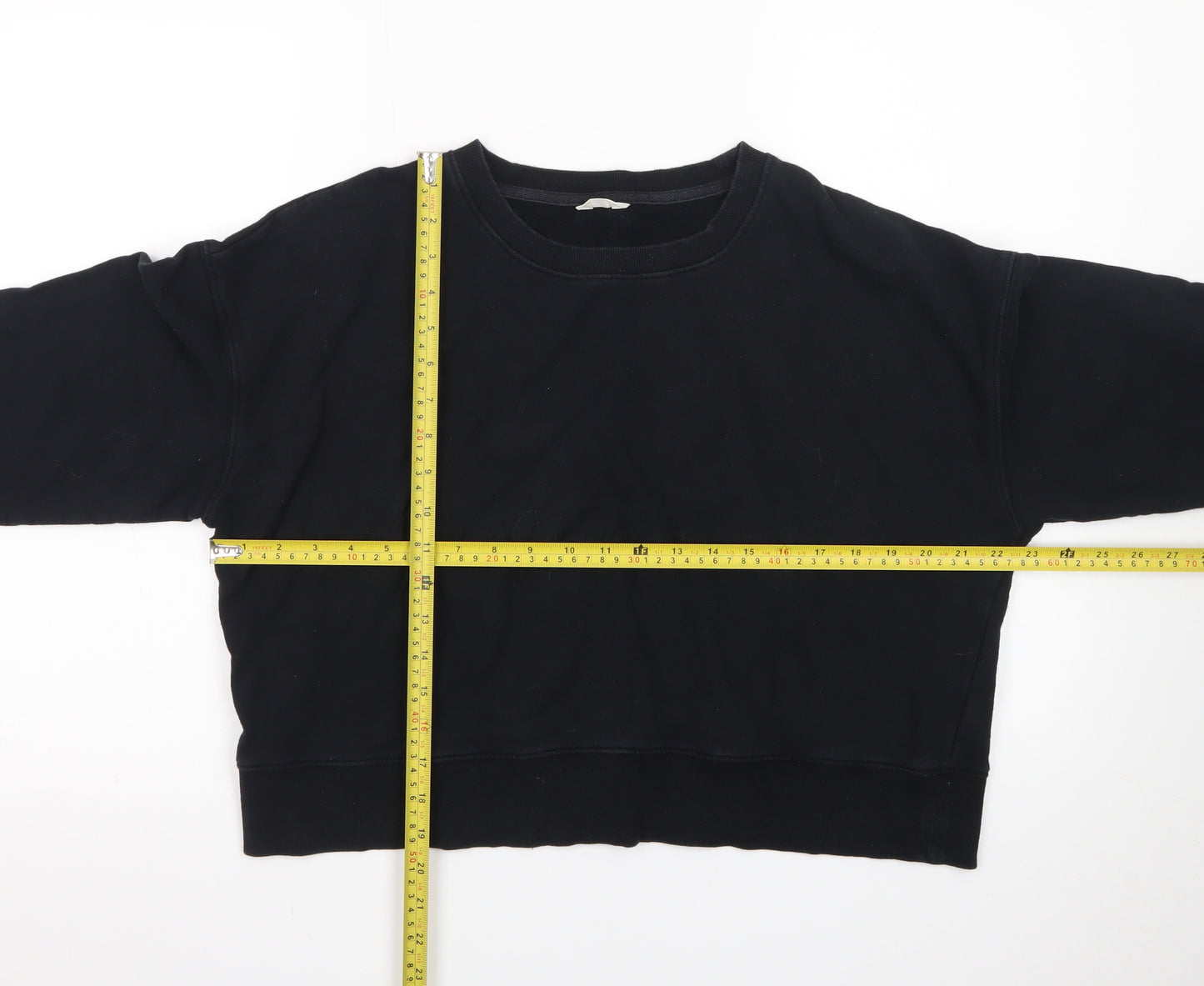 Hush Womens Black L Sweatshirt Crew Neck Pullover Casual Loungewear