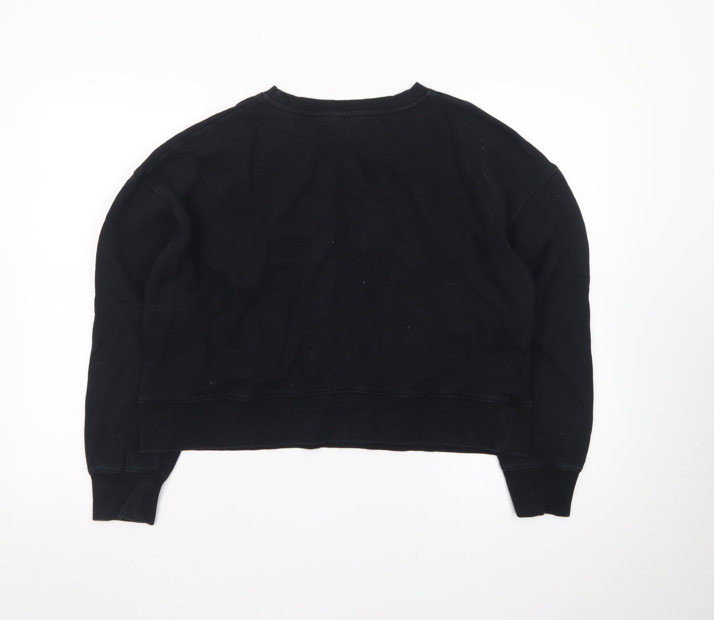 Hush Womens Black L Sweatshirt Crew Neck Pullover Casual Loungewear