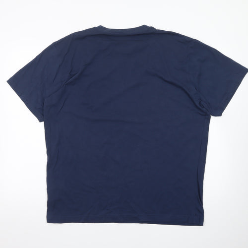 New Balance Men's Navy Blue XL Graphic Cotton Crew Neck T-Shirt