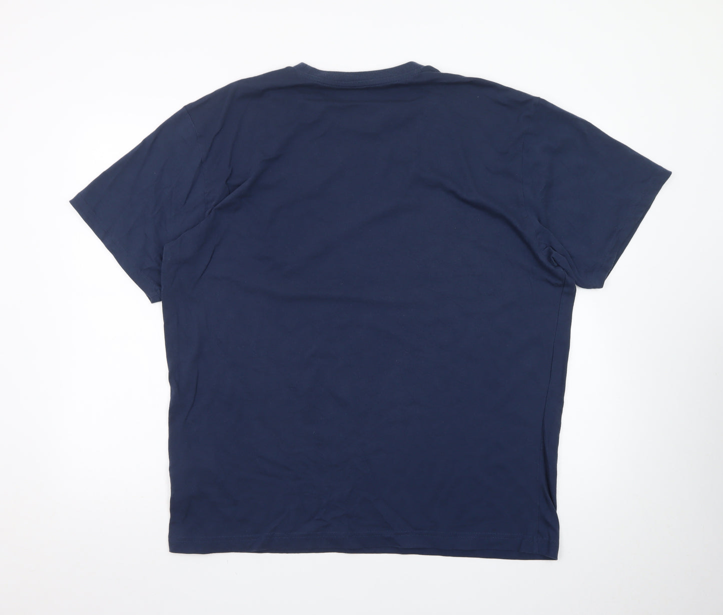 New Balance Men's Navy Blue XL Graphic Cotton Crew Neck T-Shirt