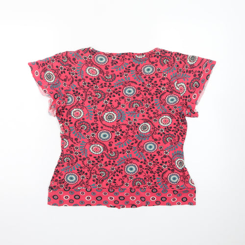Next Women’s Pink Floral V-Neck Petite Tunic Top Size 16