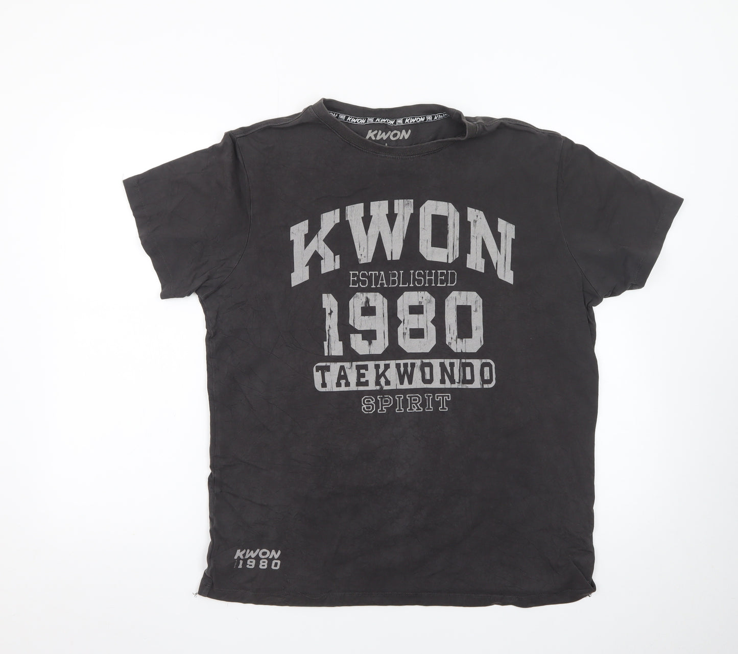 KWON Men’s Black Taekwondo Spirit Graphic T-Shirt Size L