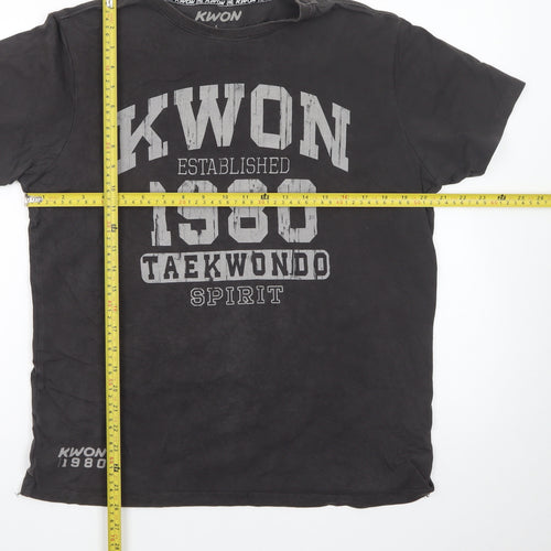 KWON Men’s Black Taekwondo Spirit Graphic T-Shirt Size L