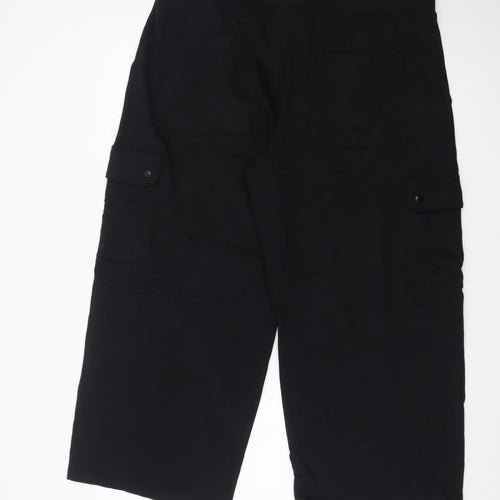 Marks and Spencer Women Black Size 20 Short Cargo Trousers