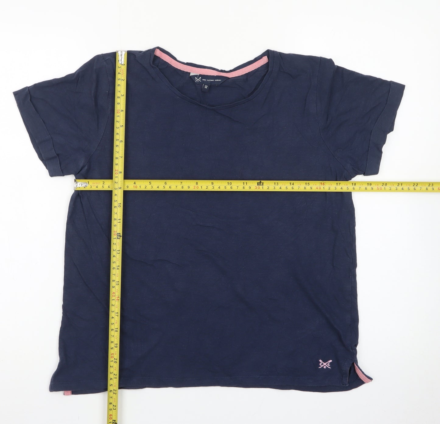 Crew Clothing Company Women’s Blue Cotton T-Shirt Size 12