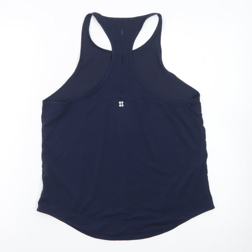 Sweaty Betty Womens Blue Racerback Slim Fit Tank Top Size S