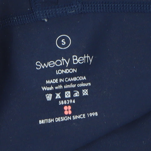 Sweaty Betty Womens Blue Racerback Slim Fit Tank Top Size S