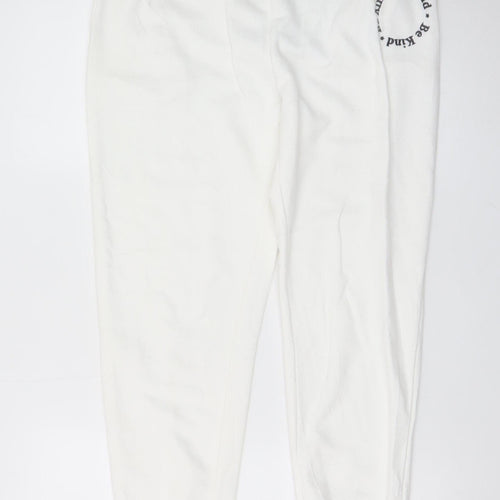 Nobody's Child Womens White Size 12 Jogger Sweatpants