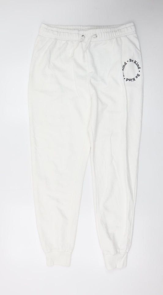 Nobody's Child Womens White Size 12 Jogger Sweatpants