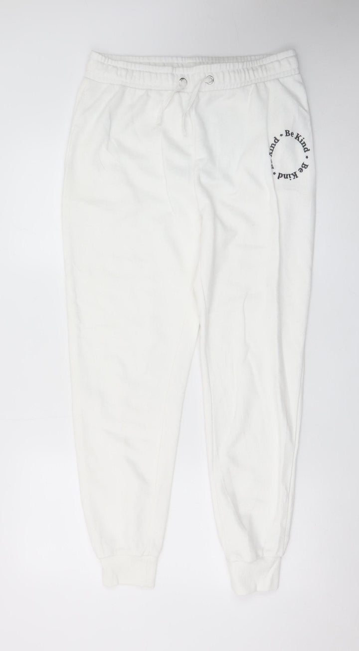 Nobody's Child Womens White Size 12 Jogger Sweatpants