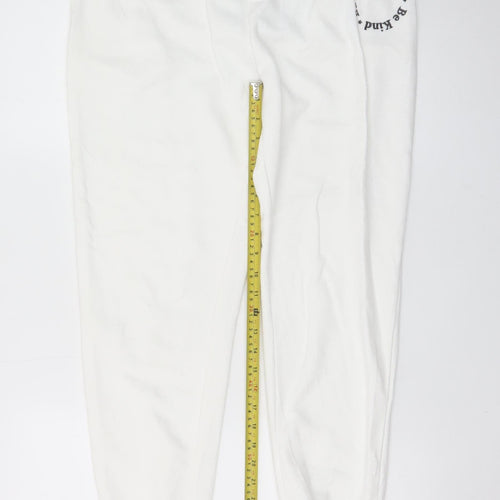 Nobody's Child Womens White Size 12 Jogger Sweatpants