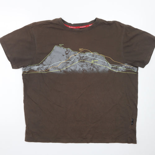 Trespass Mens Brown Quick Dry Outdoor Performance T-Shirt XL