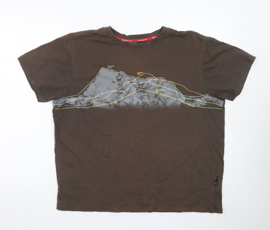 Trespass Mens Brown Quick Dry Outdoor Performance T-Shirt XL