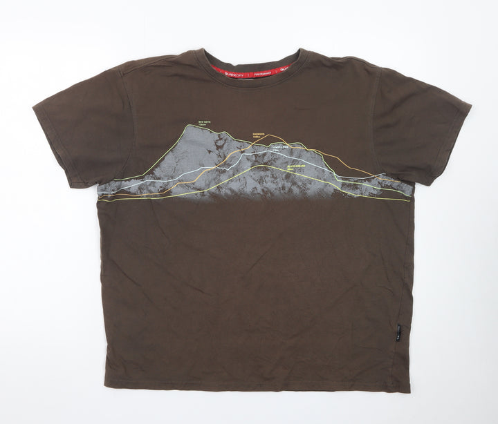 Trespass Mens Brown Quick Dry Outdoor Performance T-Shirt XL