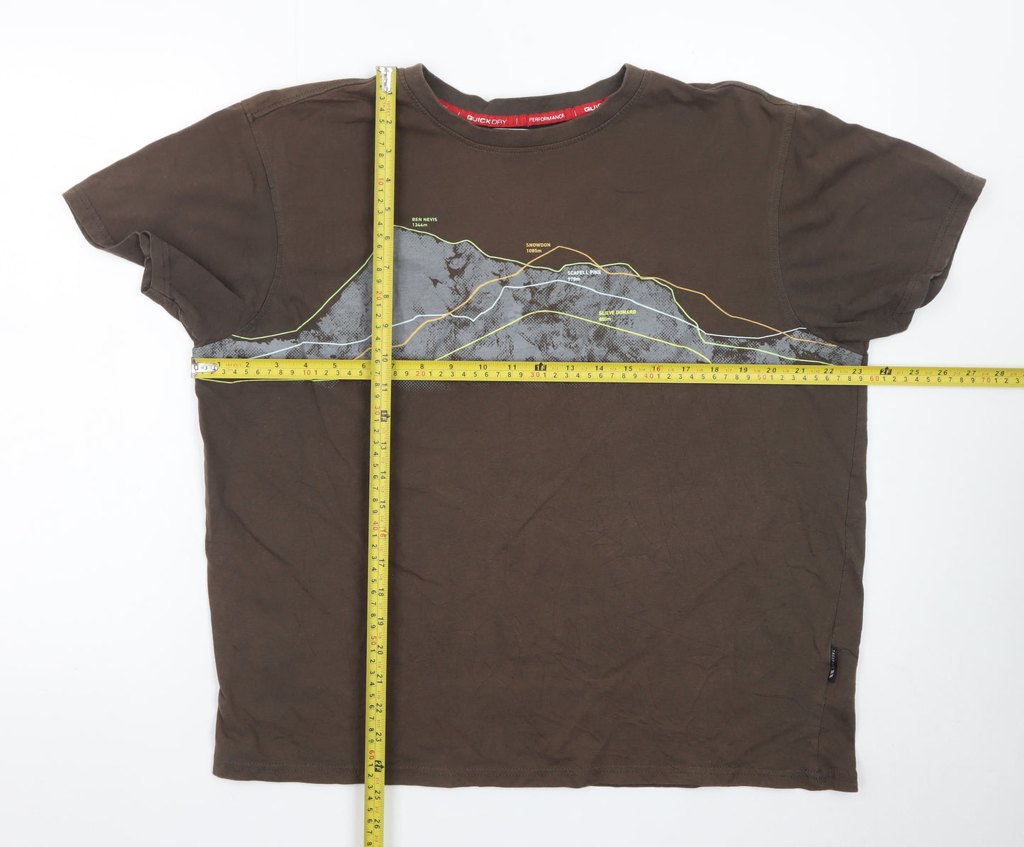 Trespass Mens Brown Quick Dry Outdoor Performance T-Shirt XL