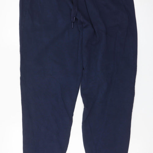 Marks and Spencer Men's Blue Cotton Joggers Size 16 Regular Fit