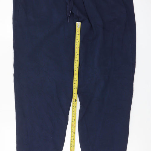 Marks and Spencer Men's Blue Cotton Joggers Size 16 Regular Fit