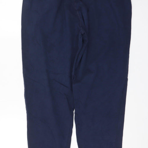 Marks and Spencer Men's Blue Cotton Joggers Size 16 Regular Fit