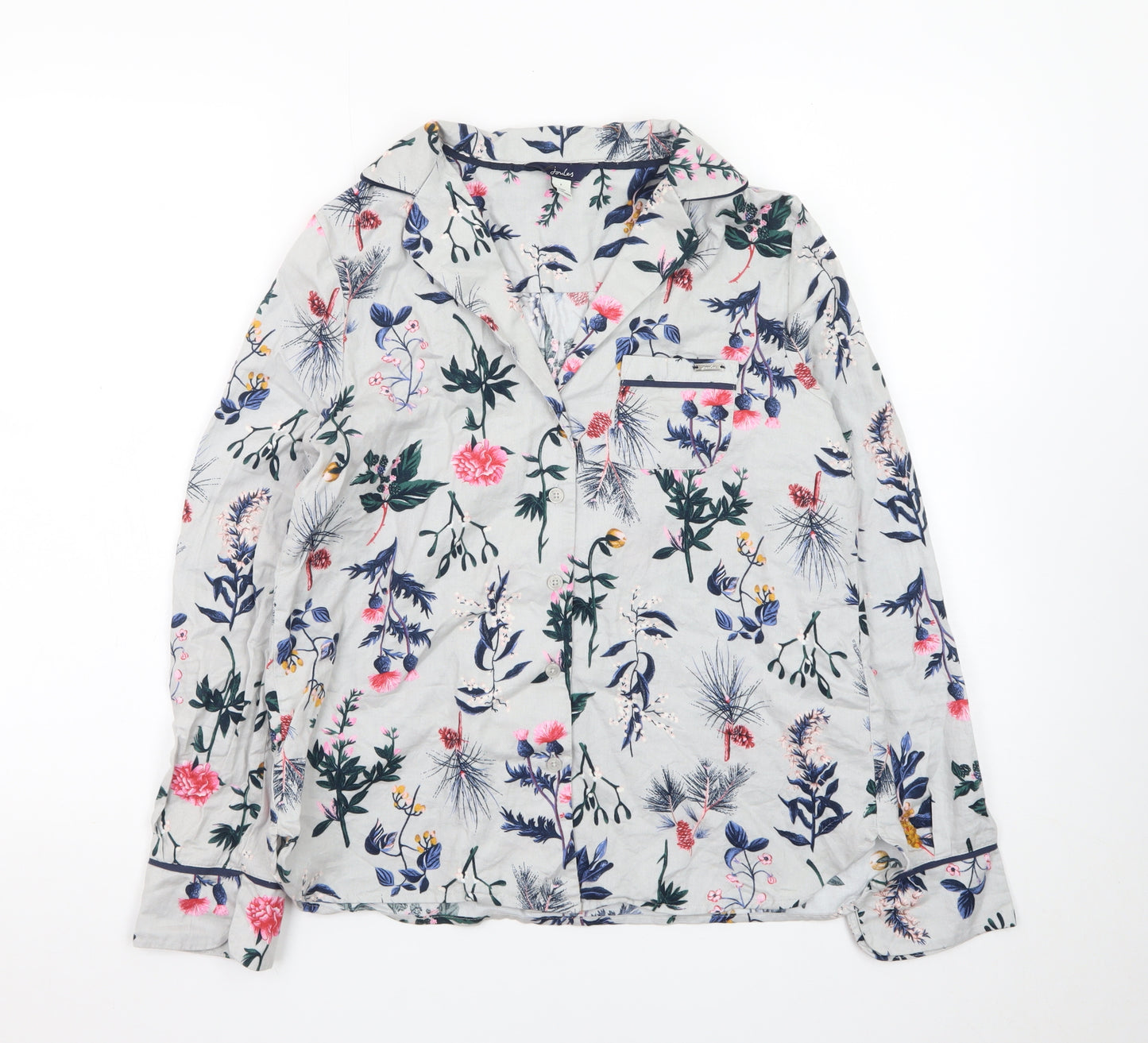 Joules Women’s Multicoloured Floral Cotton Button-Up Shirt S