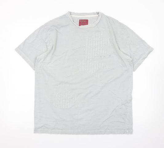 John Rocha Men's Grey Short Sleeve Crew Neck T-Shirt Size L