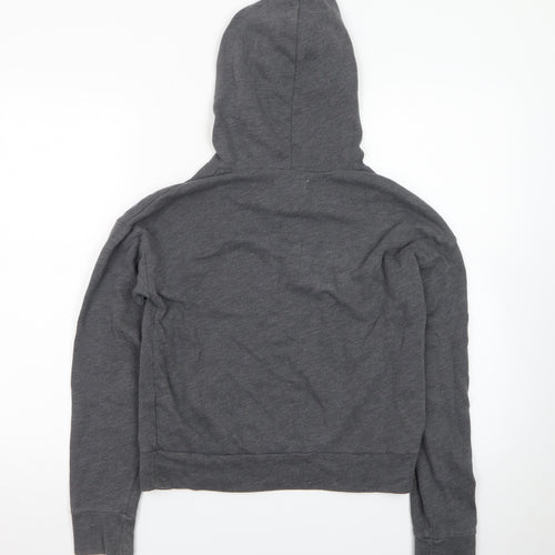 Hollister Women Grey XS Pullover Hoodie with Graphic Print
