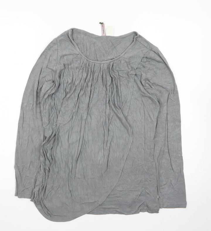 Mothers en Vogue Women Grey Maternity Tunic Blouse Size M
