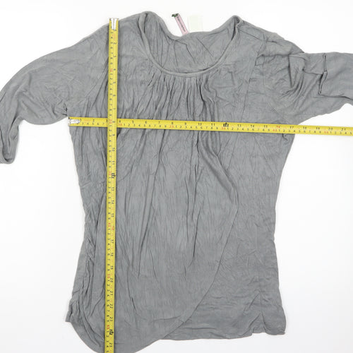 Mothers en Vogue Women Grey Maternity Tunic Blouse Size M