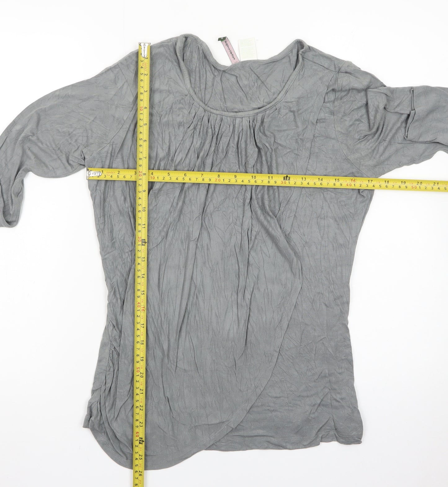 Mothers en Vogue Women Grey Maternity Tunic Blouse Size M