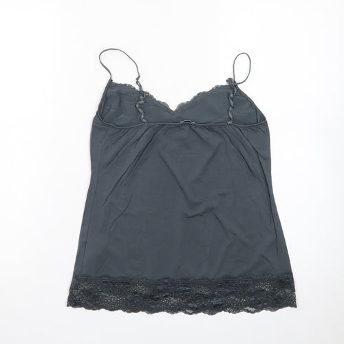 Jigsaw Women's Grey Lace Camisole Top Size S Modal Blend