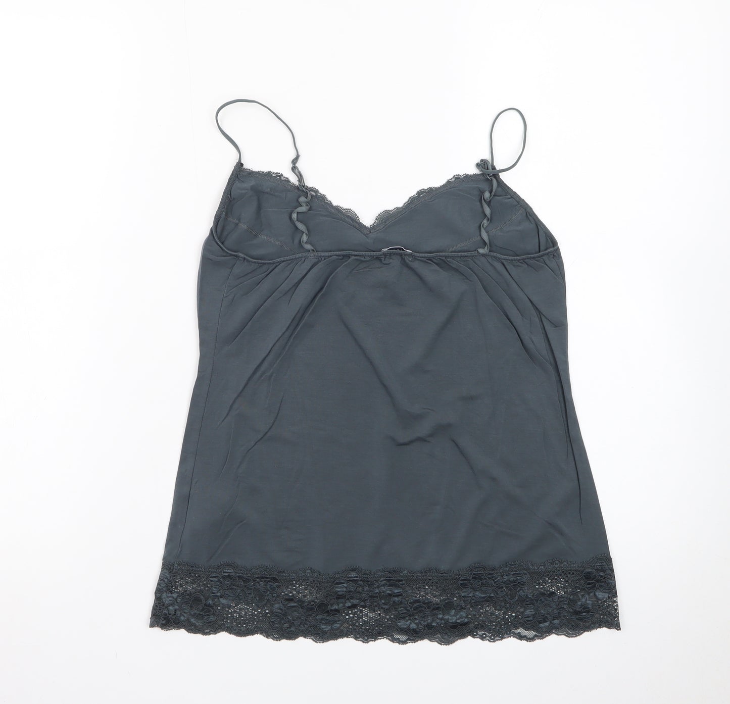 Jigsaw Women's Grey Lace Camisole Top Size S Modal Blend
