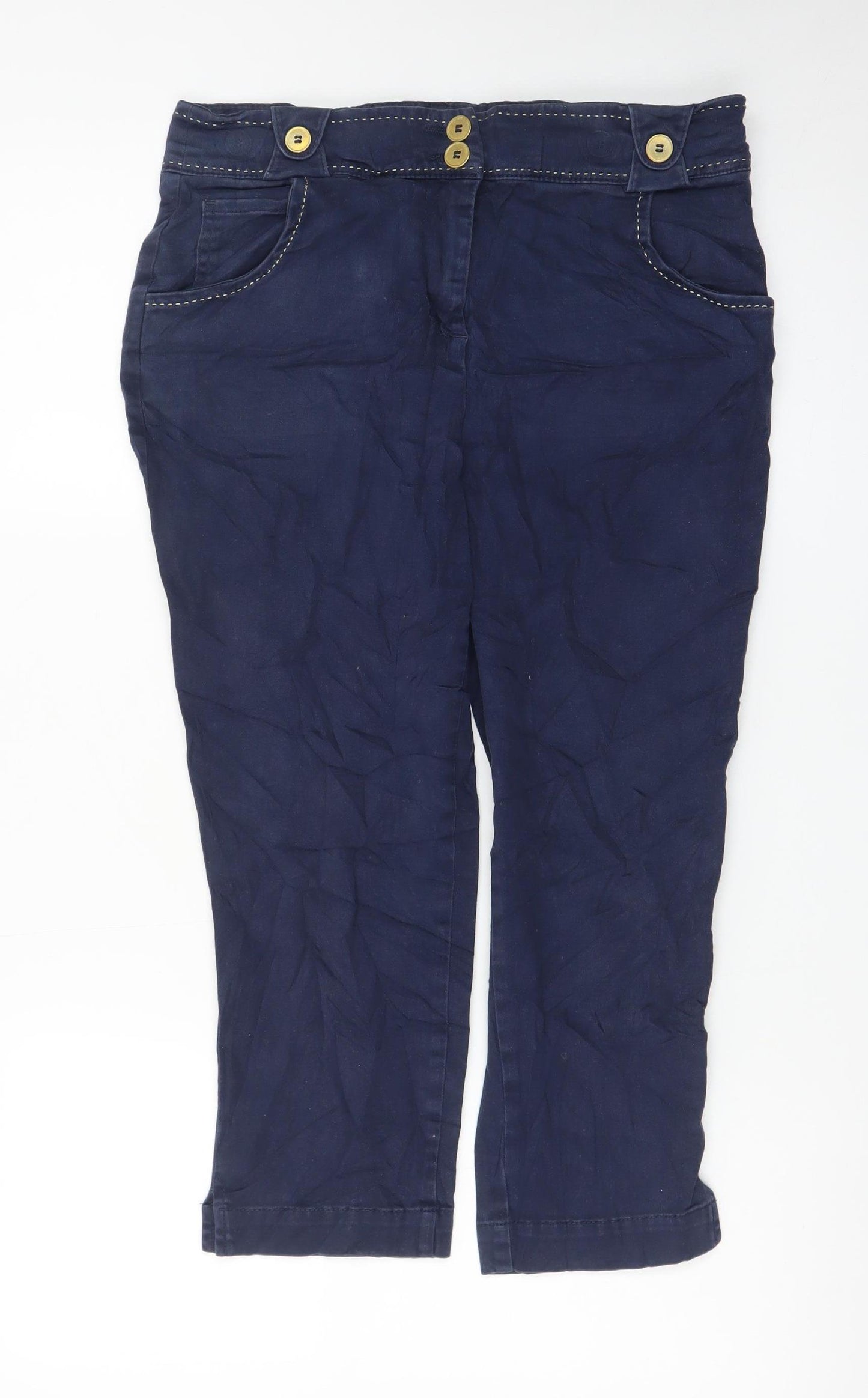 Marks and Spencer Per Una Women's Blue Cropped Jeans Size 10