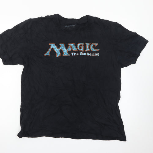 Magic The Gathering Mens Black Large Cotton Graphic T-Shirt