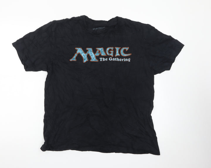 Magic The Gathering Mens Black Large Cotton Graphic T-Shirt